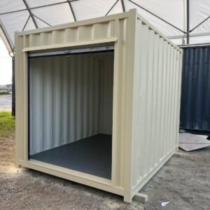 Conteneur 10 pieds reconditionné avec porte sectionnelle  RAL 1015 – Image 4